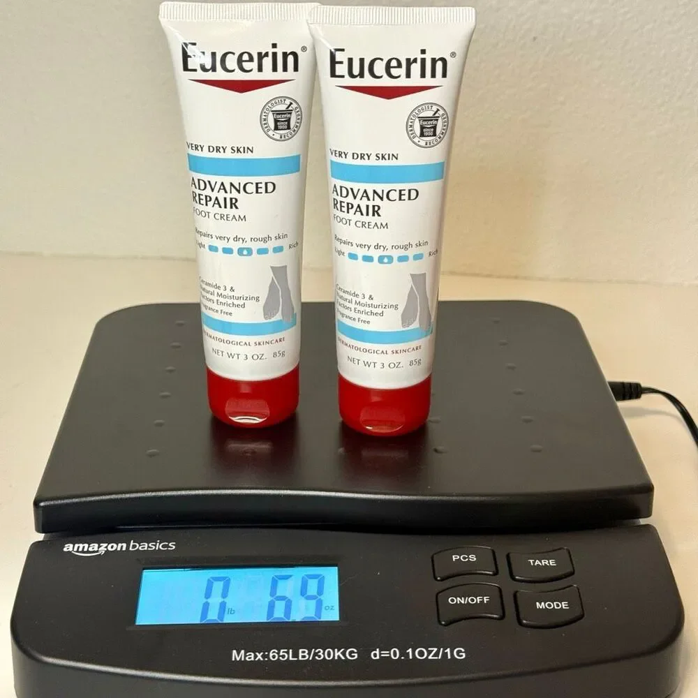 NEW EUCERIN ADVANCED REPAIR FOOT‎ CREAM FOR VERY DRY SKIN - 3OZ 2 pack